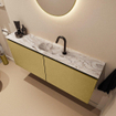 MONDIAZ TURE-DLUX Meuble toilette - 120cm - Oro - EDEN - vasque Glace - position centrale - 1 trou de robinet SW1103403