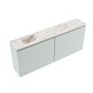 MONDIAZ TURE-DLUX Meuble toilette - 120cm - Greey - EDEN - vasque Frappe - position gauche - 1 trou de robinet SW1105177