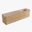 Mondiaz CIRO-DLUX Badkamermeubelset - 190x45x50cm - Solid surface wastafel Saba - 1 wasbak Rechts - 1 kraangat - 4 lades - Oak SW1531221