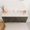 Mondiaz JOYA-DLUX 80cm meuble de salle de bains - couleur Shadow - Vasque FAYE position Droite 1 trou de robinet couleur Ostra. SW1422990