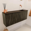 Mondiaz JOYA 100cm meuble de salle de bains - couleur Shadow - Vasque FAYE position Droite Sans trou de robinet couleur Urban. SW1421524