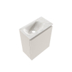 MONDIAZ TURE-DLUX Meuble toilette - 40cm - Linen - EDEN - vasque Ostra - position gauche - 1 trou de robinet SW1104913
