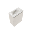 MONDIAZ TURE-DLUX Meuble WC 40 cm Linen. EDEN lavabo Ostra position gauche. Avec 1 trou de robinet. SW1104913