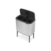 Brabantia Bo Touch Bin Poubelle - 3x11 litres - 3 seau intérieur en plastiques - matt steel fingerprint proof SW1117526