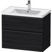 Duravit D-neo Meuble sous vasque 78.4x45.2x62.5cm 2 tiroirs Chêne (Noir) mat SW640727