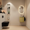 MONDIAZ TURE-DLUX Meuble toilette - 40cm - Oro - EDEN - vasque Opalo - position gauche - sans trou de robinet SW1104451
