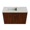 Mondiaz JOYA-DLUX 60cm meuble de salle de bains - couleur Ruby - Vasque FAYE position Gauche Sans trou de robinet couleur Opalo. SW1423686