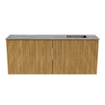 Mondiaz JOYA-DLUX 100cm meuble de salle de bains - couleur Oak - Vasque FAYE position Droite 1 trou de robinet couleur Oza. SW1424104