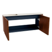 Mondiaz JOYA-DLUX Meuble de salle de bains 101.6cm - arrondi droit couleur Ruby - Vasque FAYE position Gauche Sans trou de robinet couleur Meli SW1425395