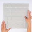La Mosaic Factory London carreau mosaïque - 30,9x30,9cm - carrelage mural et de sol - Carré - Porcelaine Gris Mat SW62232