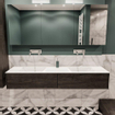 ENSEMBLE DE MEUBLE MONDIAZ LUSH - 180 cm - 2 tiroirs - lavabo cloud - 2 lavabos - 0 trous de robinet - marron foncé SW409451