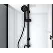 Marina cabine de douche - 90x90cm - y compris garniture de douche - noir SW1408477