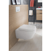 Villeroy & Boch Subway 2.0 WC suspendu - 56cm - avec réservoir encastré Geberit UP320 - avec abattant Saniclass - plaque de commande QeramiQ Push - boutons rectangulaires - noir mat SW1431060
