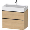 Duravit D-neo Meuble sous vasque 78.4x44.2x62.5cm 2 tiroirs Chêne naturel mat SW641170