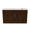Mondiaz JOYA-DLUX Meuble sous lavabo 70cm - couleur Walnut - Lavabo FAYE position Droite Sans trou de robinet couleur Ostra. SW1422579