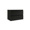 Saniclass Chaci Badkamermeubelset - 80x45x55cm - keramische wastafel glans wit - 1 wasbak - 1 kraangat - 2 lades - mat zwart SW721297