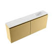 MONDIAZ TURE-DLUX Meuble toilette - 120cm - Oro - EDEN - vasque Opalo - position droite - sans trou de robinet SW1104499