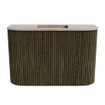 Mondiaz JOYA-DLUX 63.2cm toiletmeubel - ronding links en rechts kleur Shadow - Wastafel FAYE positie Midden Zonder kraangat kleur Saba. SW1425161