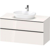 Duravit D-neo Meuble sous vasque 120x55x66.4cm 2 tiroirs Blanc haute brillance SW641359