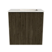 Mondiaz JOYA-DLUX 40cm meuble de toilette - couleur Shadow - Vasque FAYE position Droite 1 trou de robinet couleur Ostra. SW1422963