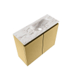 MONDIAZ TURE-DLUX Meuble de toilettes 60 cm Oro. EDEN vasque Glace position droite. Sans trou de robinet. SW1103447