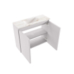 MONDIAZ TURE-DLUX Meuble de toilettes 60 cm Cale. EDEN lavabo Frappe position milieu. Sans trou de robinet. SW1102683