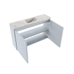 MONDIAZ TURE-DLUX Meuble de toilettes 80 cm Clay. EDEN lavabo Glace position milieu. Sans trou de robinet. SW1103229