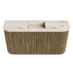 Mondiaz JOYA-DLUX 83.2cm toiletmeubel - ronding links en rechts kleur Dusk - Wastafel FAYE positie Midden Zonder kraangat kleur Nata. SW1425944