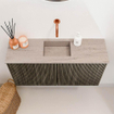 Mondiaz JOYA-DLUX 80cm toiletmeubel - kleur Shadow - Wastafel FAYE positie Midden Zonder kraangat kleur Saba. SW1425119