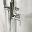 Crosswater Kai Lever mitigeur de baignoire sur pied thermostatique 97,7 cm avec douchette chrome SW30920