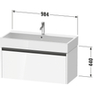 Duravit Ketho 2 meuble sous-lavage avec 1 tiroir 98.4x46x44cm avec poignée anthracite Linnen mat SW773082