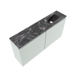 MONDIAZ TURE-DLUX Meuble WC 100 cm Greey. Lavabo EDEN Lava position droite. Sans trou de robinet. SW1103853