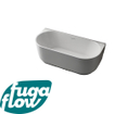 FugaFlow Eccelente Anta half vrijstaand bad - 170x80x58cm - met afvoer - acryl - mat wit SW1123241