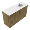 Mondiaz JOYA 70cm toiletmeubel - kleur Dusk - Wastafel FAYE positie Rechts Zonder kraangat kleur Talc. SW1421583