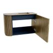 Mondiaz JOYA-DLUX 61.6cm toiletmeubel - ronding links kleur Dusk - Wastafel FAYE positie Rechts Zonder kraangat kleur Arena. SW1425767