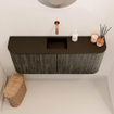 Mondiaz JOYA 103.2cm meuble de salle de bains - arrondis gauche et droite couleur Shadow - Vasque FAYE position Milieu Sans trou de robinet couleur Urban SW1421539