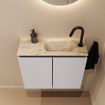 MONDIAZ TURE-DLUX meuble de toilettes 60 cm Cale. EDEN lavabo Frappe position droite. Avec 1 trou de robinet. SW1102665