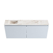MONDIAZ TURE-DLUX Meuble de toilettes 120 cm Clay. Lavabo EDEN Frappe position gauche. Sans trou de robinet. SW1102706