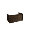Saniclass Holz Frame Badkamermeubelset - 80x45x40cm - keramische wastafel wit - 1 wasbak - zonder kraangaten - 1 lade - Eiken Charcoal SW1437762