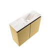 MONDIAZ TURE-DLUX Meuble toilette - 60cm - Oro - EDEN - vasque Frappe - position droite - 1 trou de robinet SW1102906