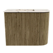 Mondiaz JOYA-DLUX Meuble de toilette 51,6cm - arrondi droit couleur Dusk - Vasque FAYE position Gauche 1 trou de robinet couleur Nata SW1425914