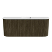 Mondiaz JOYA 103.2cm toiletmeubel - ronding links en rechts kleur Shadow - Wastafel FAYE positie Midden Zonder kraangat kleur Talc. SW1421450