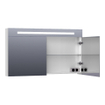 BRAUER Promise Deluxe armoire de toilette - 120x70x15cm - avec éclairage direct - 2 portes miroir double face - brillant blanc SW2182