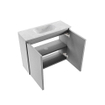 MONDIAZ TURE-DLUX Meuble toilette - 60cm - Plata - EDEN - vasque Opalo - position centrale - 1 trou de robinet SW1104468