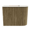 Mondiaz JOYA-DLUX Meuble de salle de bains - 51,6cm - arrondi droit couleur Dusk - Vasque FAYE position Gauche Sans trou de robinet couleur Meli SW1425843
