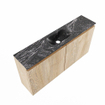 MONDIAZ TURE-DLUX Meuble toilette - 100cm - Washed Oak - EDEN - vasque Lava - position centrale - 1 trou de robinet SW1104101