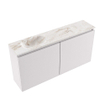 MONDIAZ TURE-DLUX meuble de toilette 100cm Cale. EDEN lavabo Frappe position gauche. Sans trou de robinet. SW1102655
