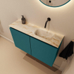 MONDIAZ TURE-DLUX Meuble WC 80 cm Smag. EDEN lavabo Frappe position droite. Sans trou de robinet. SW1102993