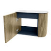 Mondiaz JOYA 51.6cm toiletmeubel - ronding rechts kleur Dusk - Wastafel FAYE positie Links 1 kraangat kleur Talc. SW1421613
