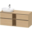 Duravit D-neo Meuble sous vasque 140x55x66.4cm 4 tiroirs Chêne naturel mat SW641336